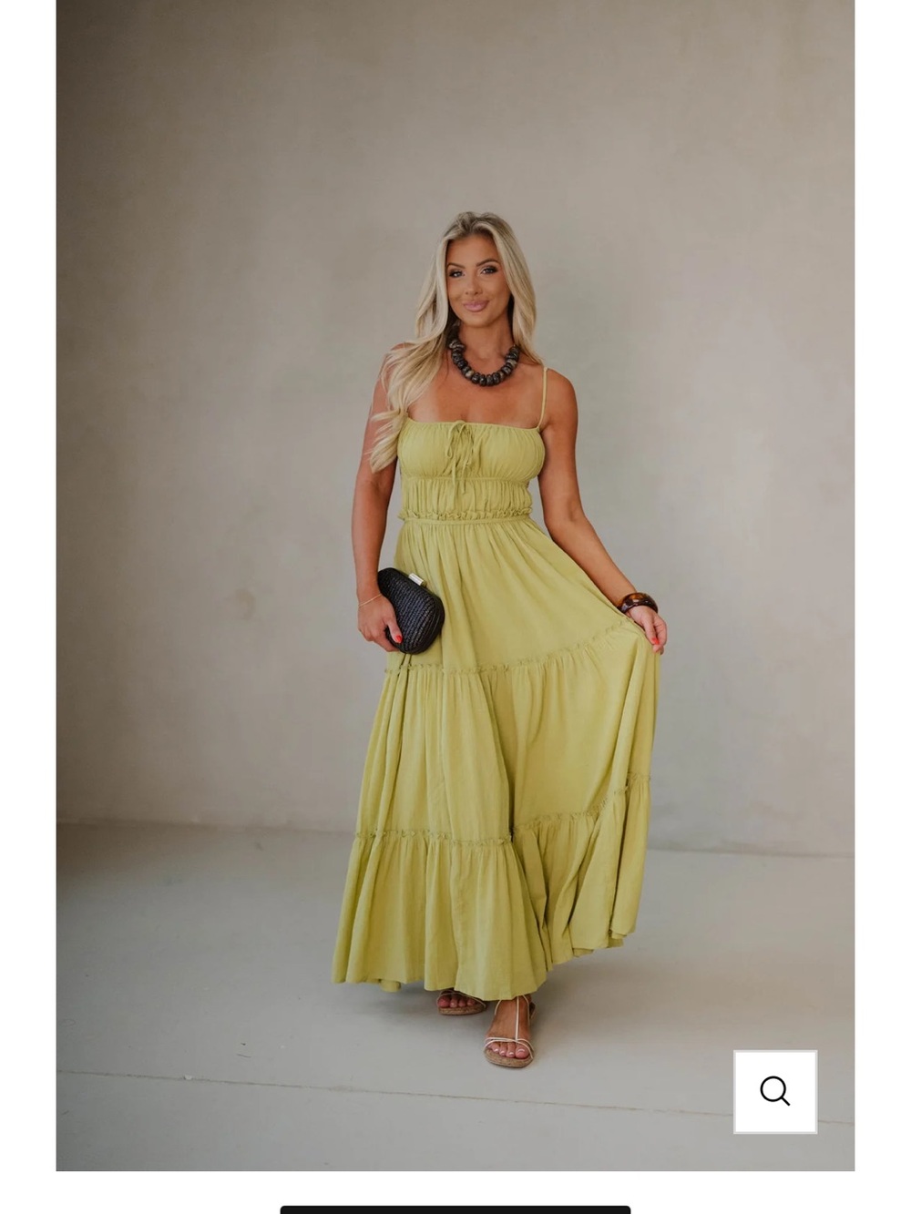 Kiwi colored sleeveless maxi dress size Medium
